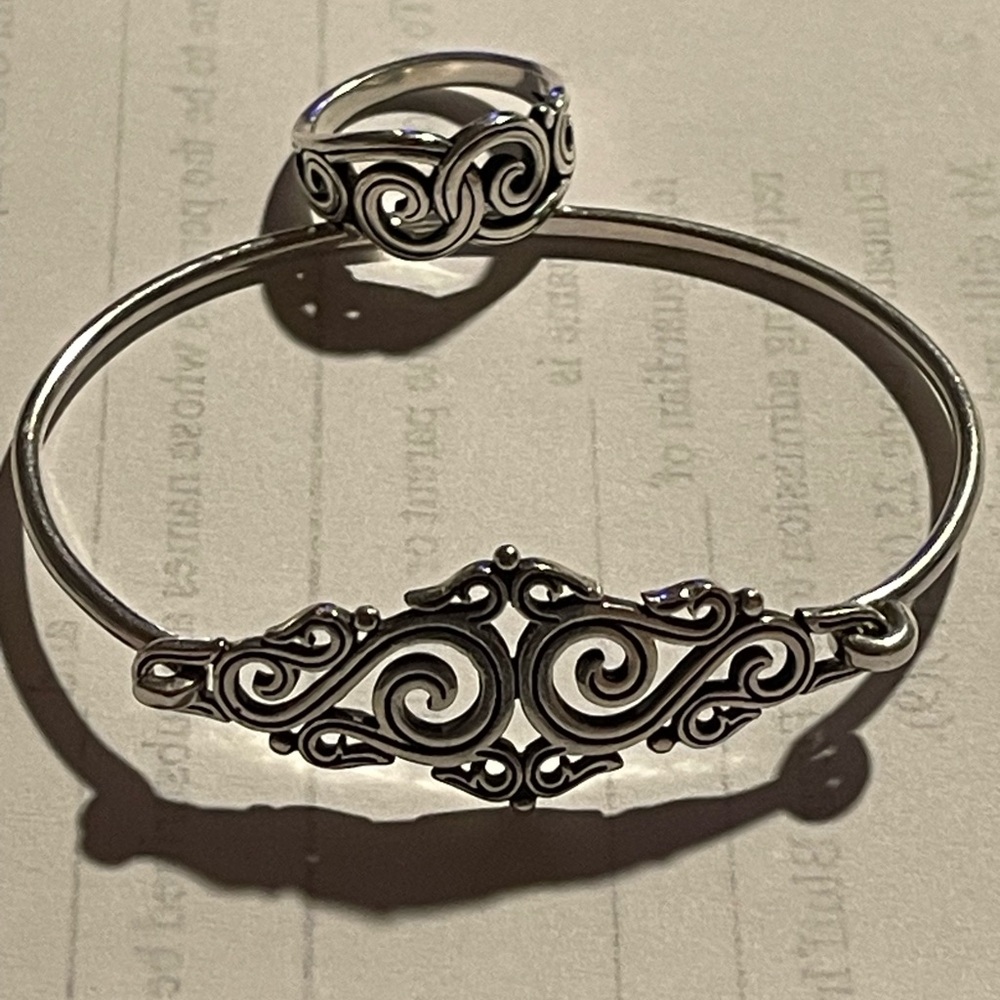 James Avery Intricate Silver Swirl Bracelet and Ring RETIRED !!!!